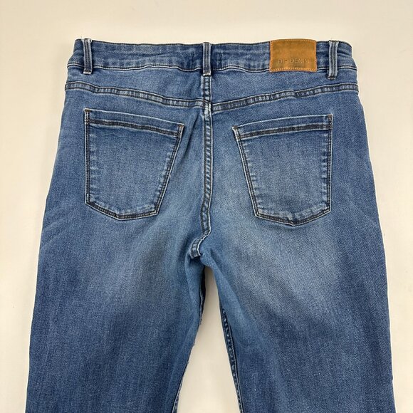 Dip Crop Raw Hem Women's size 10 Medium Blue Denim Jeans - Picture 5 of 5